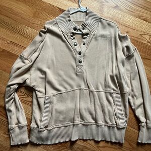 Aerie mock neck with snap Button Collar